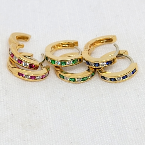 Emerald & Diamond earrings - Picture 6 of 7